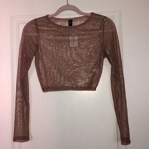 Sheer glitter top